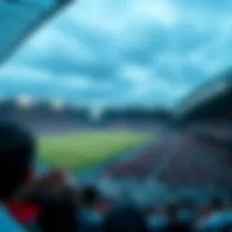 A panoramic view of the Aarhus football stadium during a match