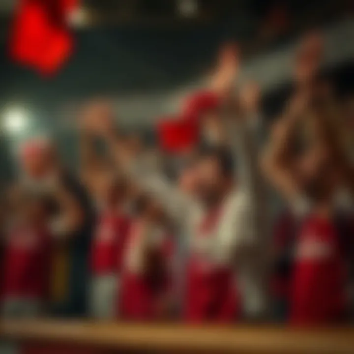 Arsenal fans celebrating a victory