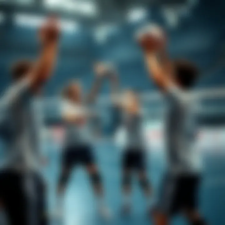 Training session of Belarusian volleyball players in action