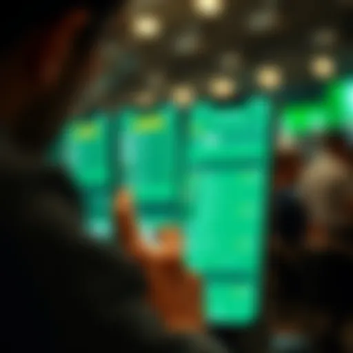 User navigating the bet365 mobile platform