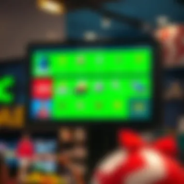 Diverse betting offers displayed on a digital screen