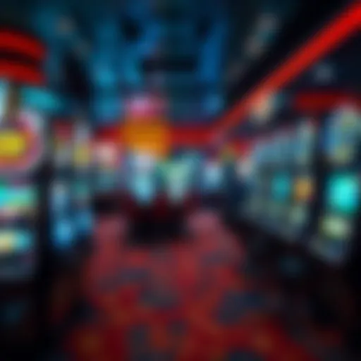 Exploring the Casino Atmosphere A captivating scene of a vibrant casino floor with slot machines