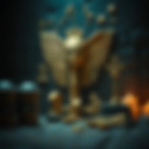 Ancient Egyptian symbols and artifacts related to the Book of Ra game