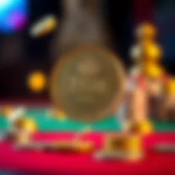A close-up of a coin being flipped in the air