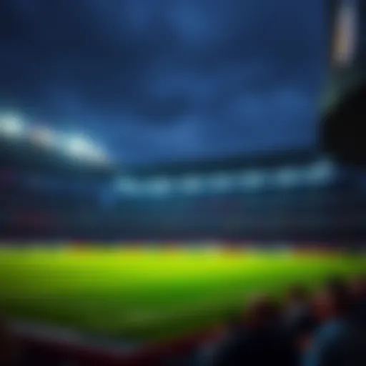 Crystal Palace stadium under lights