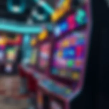 A modern digital slot machine interface with vibrant graphics and interactive features.