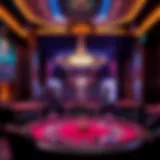 Luxurious interior of a modern online casino