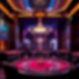 Luxurious interior of a modern online casino