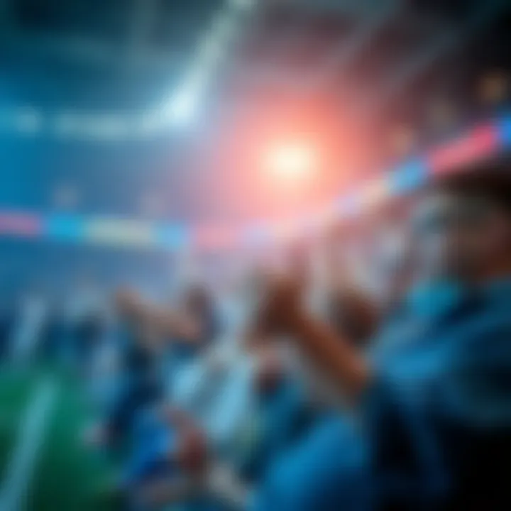 Enthusiastic Fans Enjoying a Live Match Football fans watching a match