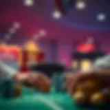 Conceptual illustration of free casino betting