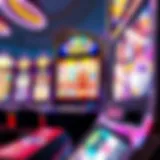 Vibrant Slot Machine Graphics Exciting slot machine interface with vibrant graphics