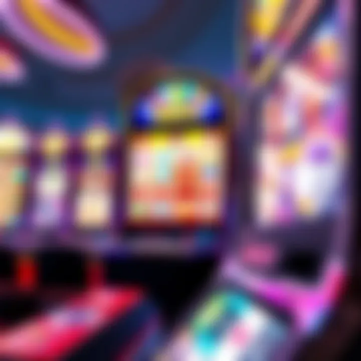 Vibrant Slot Machine Graphics Exciting slot machine interface with vibrant graphics