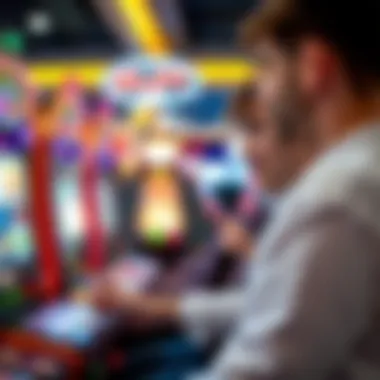 Engaged in Slot Game Fun Player enjoying a free online slot machine game