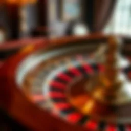 A vintage roulette wheel showcasing its intricate design