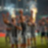 Juventus Victory Celebration Juventus team celebrating a victory