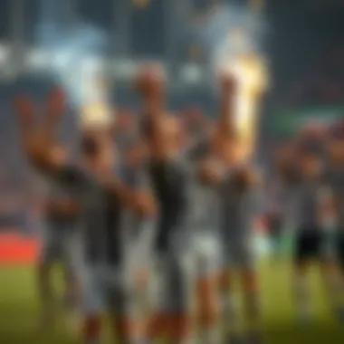 Juventus Victory Celebration Juventus team celebrating a victory