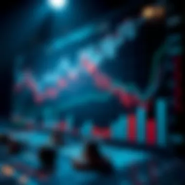 An abstract representation of betting strategies and statistics visualized through charts