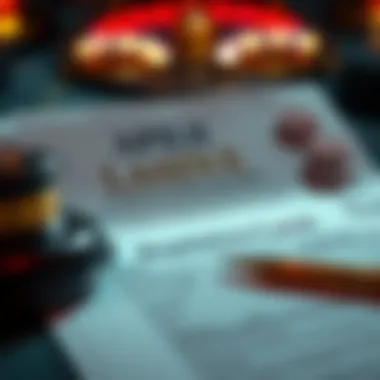 A legal document representing regulations in online gambling