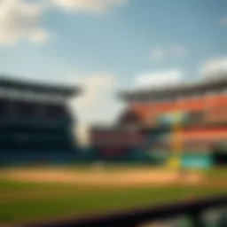 Detailed view of minor league baseball stadium