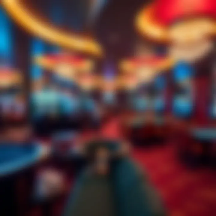 Interior of a new casino showcasing gaming tables