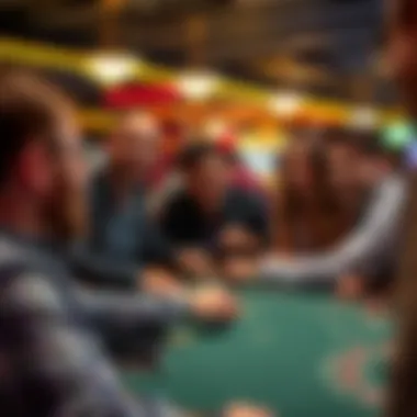 Group of friends enjoying a night at a casino