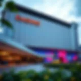 Modern UK casino exterior showcasing innovative architecture