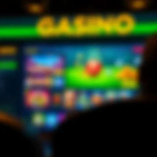 A captivating view of a high-tech online casino interface showcasing various games.