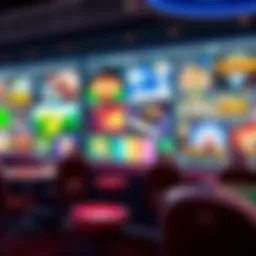 A vibrant online casino interface showcasing various games