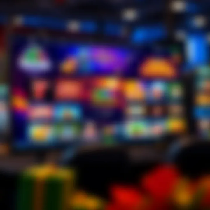 A vibrant online casino interface showcasing a variety of games