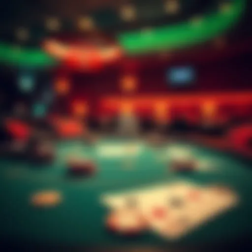 A digital poker table with cards and chips