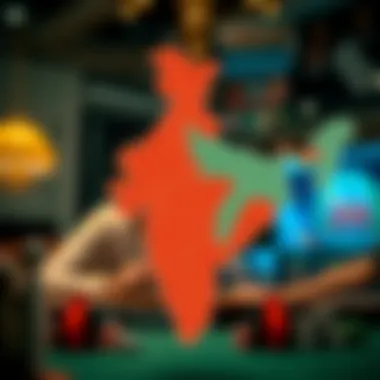 A map of India highlighting different regions