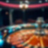 A captivating view of a digital roulette wheel in motion