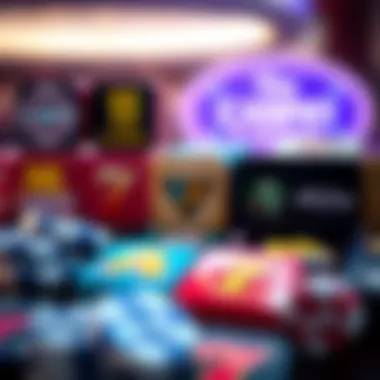 A collection of popular online casino app logos arranged artistically