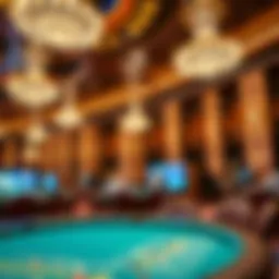 Elegant interior of a luxurious casino