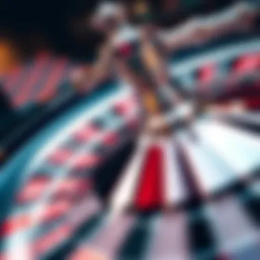 Roulette Wheel Dynamics Close-up of a roulette wheel in action