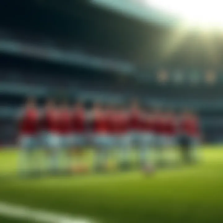 Sevilla FC team lineup on the field