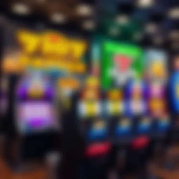 Diverse types of slot games represented in a colorful collage