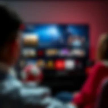 User interface of a popular streaming service