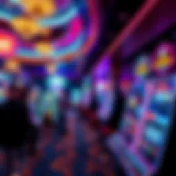 A captivating view of a vibrant casino floor showcasing various slot machines