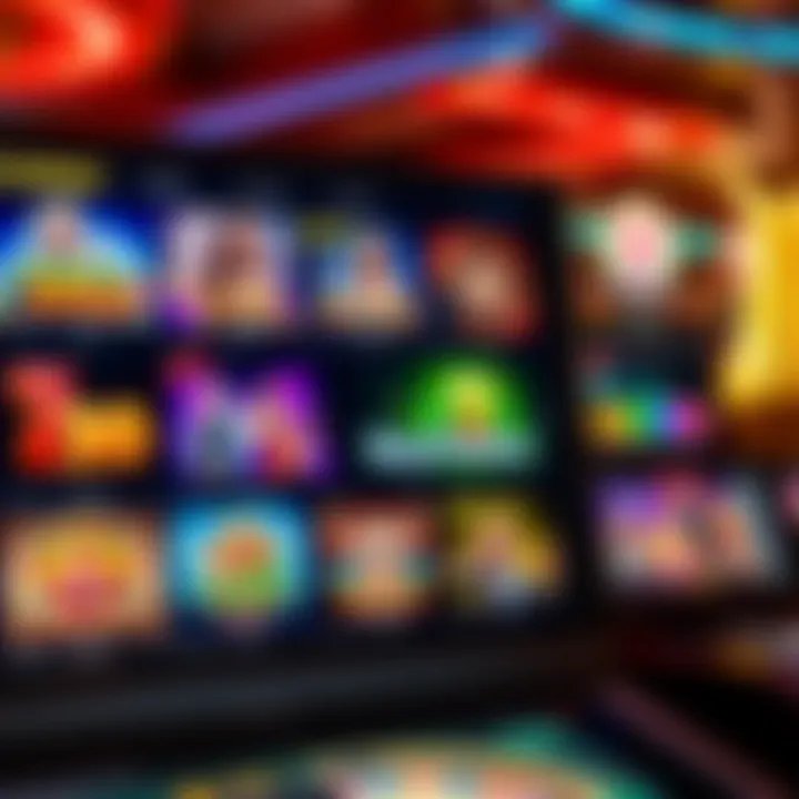 User interface showcasing various types of casino games