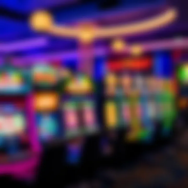 Selection of different types of slot games available